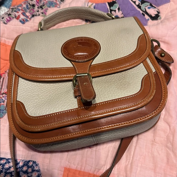 Dooney & Bourke Cream and Brown Crossbody Bag - Picture 9 of 9
